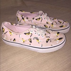 Kids girls banana ballerina pink vans 13